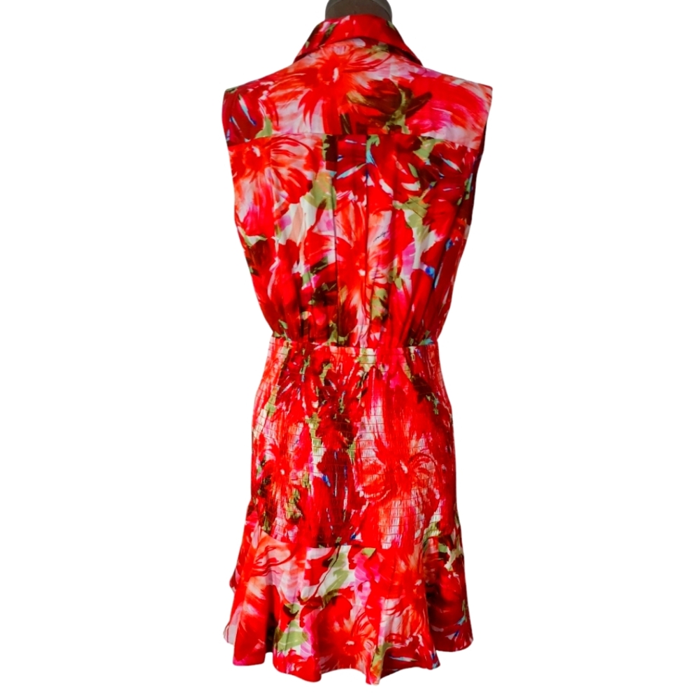 Milly Red Floral Mini Dress - Picture 7 of 15